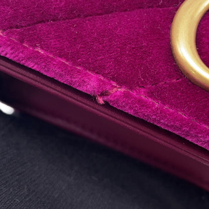 GUCCI GG Marmont ChainShoulder Bag Purple488426 Velour