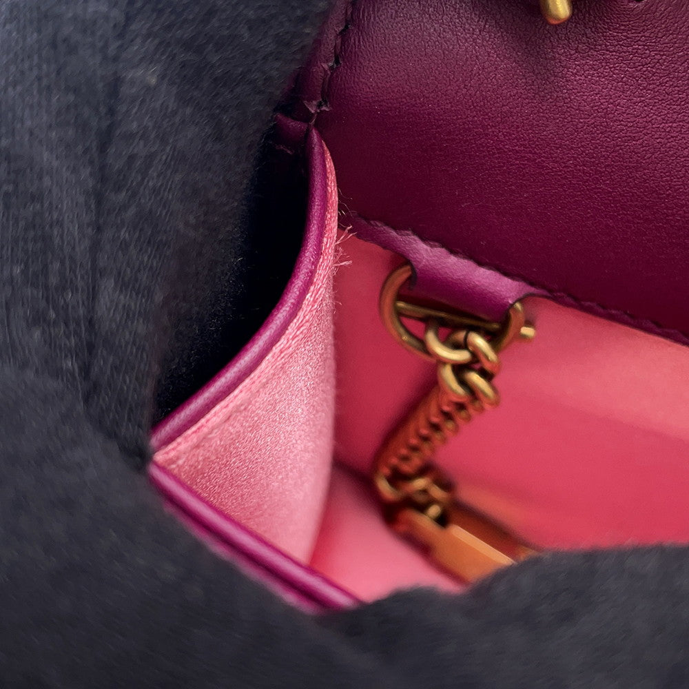 GUCCI GG Marmont ChainShoulder Bag Purple488426 Velour