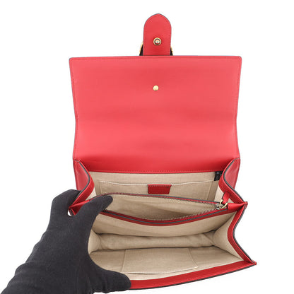 GUCCI Bamboo Dionysus 2-Way Handbag Red/White/Navy448075 Leather Bamboo
