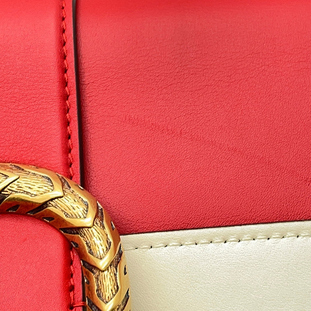 GUCCI Bamboo Dionysus 2-Way Handbag Red/White/Navy448075 Leather Bamboo