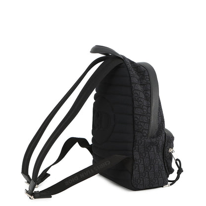 Dior Oblique Rider Backpack Black Canvas Leather