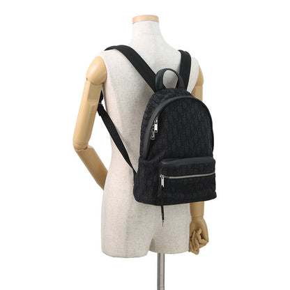 Dior Oblique Rider Backpack Black Canvas Leather