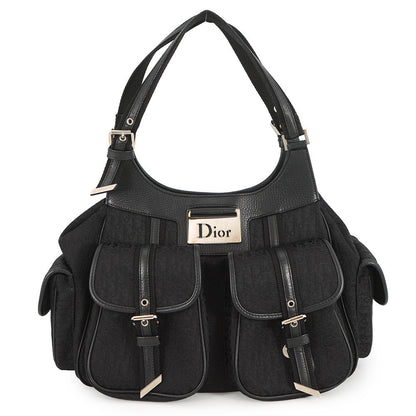 Dior Oblique Jacquard Street Chic Tote Bag BlackJCF44966 Canvas Leather