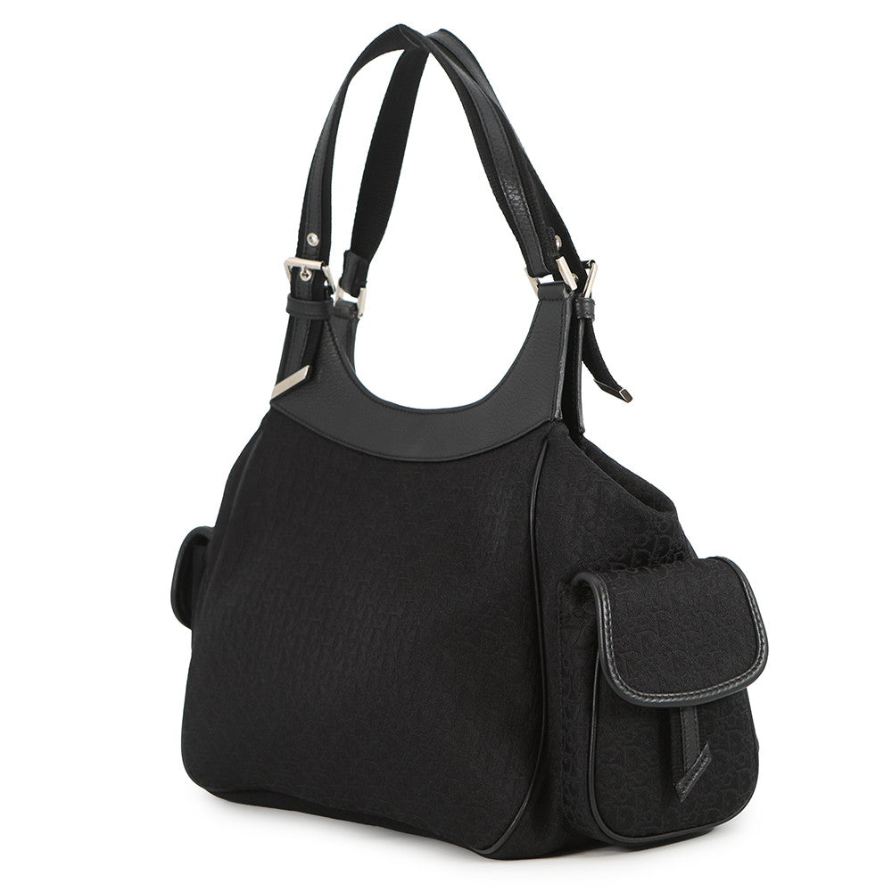 Dior Oblique Jacquard Street Chic Tote Bag BlackJCF44966 Canvas Leather