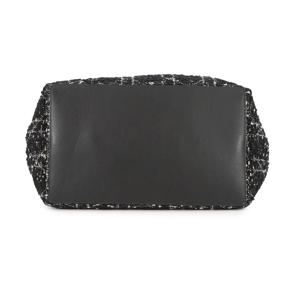 Dior Cannage to JulesBag Black/WhiteM2821OTKV_M911 Tweed Calf Leather Size Medium