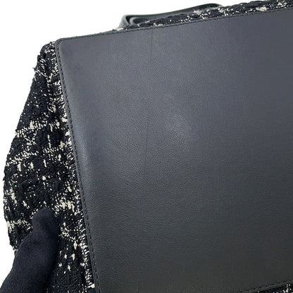 Dior Cannage to JulesBag Black/WhiteM2821OTKV_M911 Tweed Calf Leather Size Medium