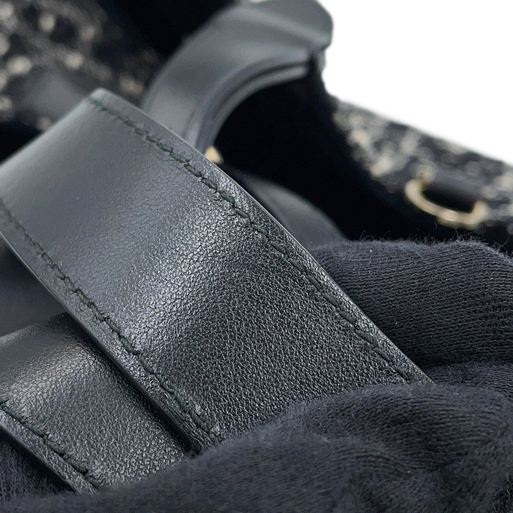 Dior Cannage to JulesBag Black/WhiteM2821OTKV_M911 Tweed Calf Leather Size Medium