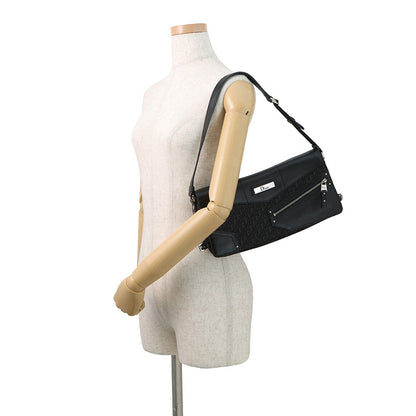 Dior Street Chic One Shoulder Bag Black Canvas Leather