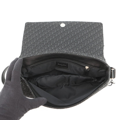 Dior Street Chic One Shoulder Bag Black Canvas Leather