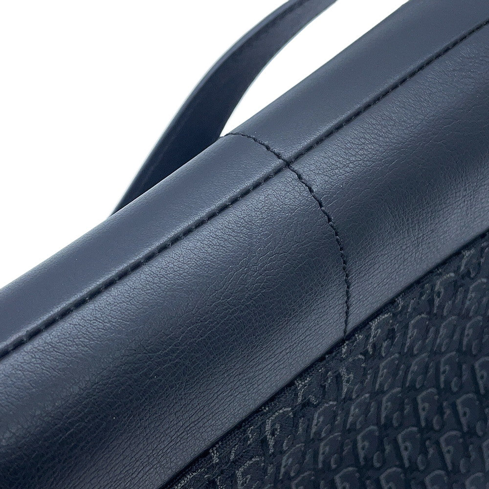 Dior Street Chic One Shoulder Bag Black Canvas Leather