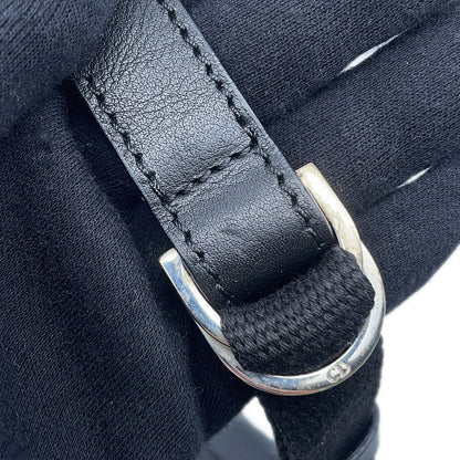 Dior Street Chic One Shoulder Bag Black Canvas Leather