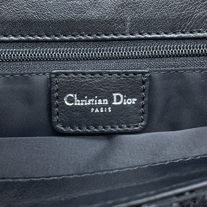 Dior Street Chic One Shoulder Bag Black Canvas Leather