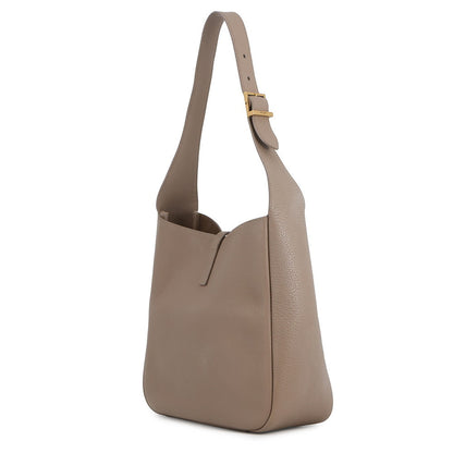 SAINT LAURENT PARIS LE 5 A 7 Soft One-Shoulder Bag Dusty Gray713938AAAUQ1722 Calf Leather Size Small