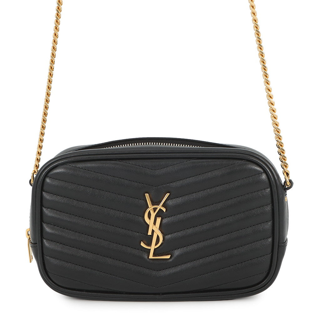 SAINT LAURENT PARIS Lou ChainShoulder Bag Black748849 Leather