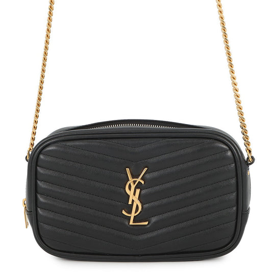 SAINT LAURENT PARIS Lou ChainShoulder Bag Black748849 Leather