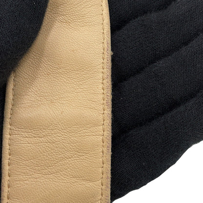 CHANEL CC Logo Matelasse Shoulder Bag Beige Canvas Leather
