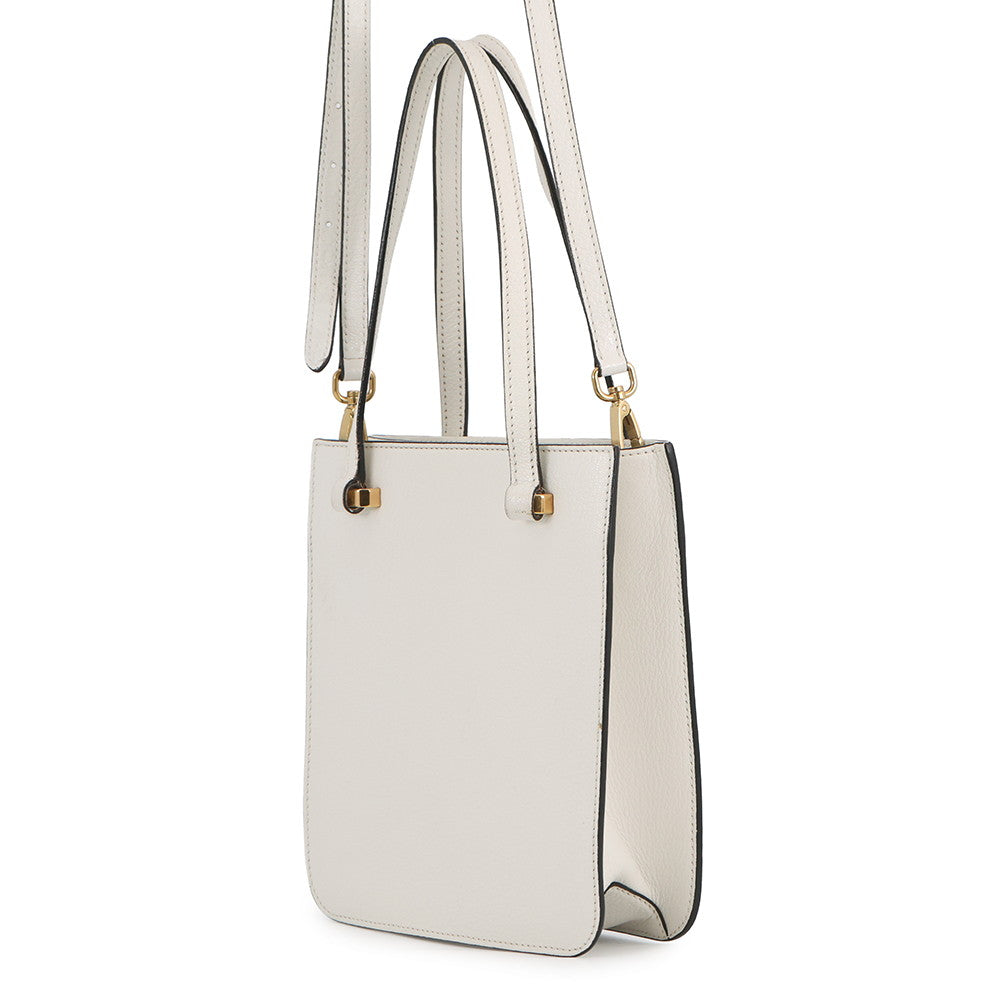 MIUMIU Madras Square Tote 2-Way Bag White5BA231_2AJB_F0009 Leather