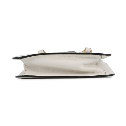 MIUMIU Madras Square Tote 2-Way Bag White5BA231_2AJB_F0009 Leather