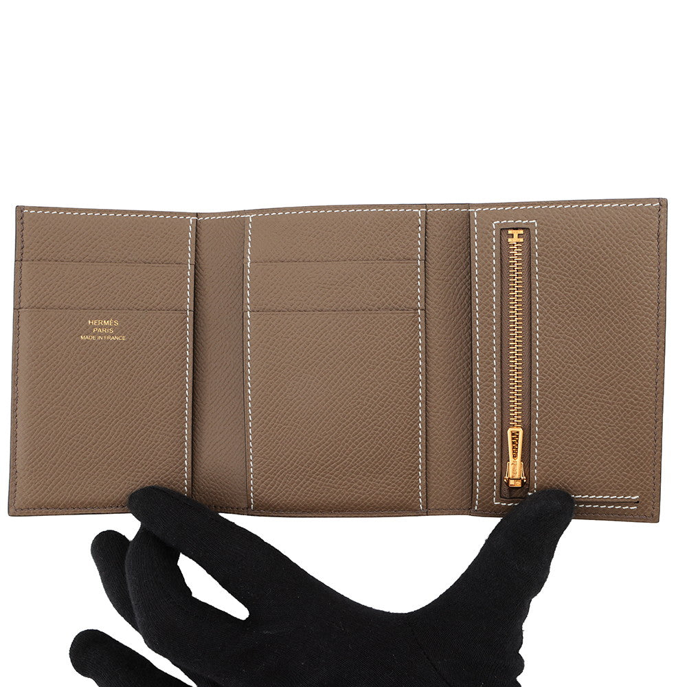 HERMES Bean Combine Verso Etain/Etoupe Epsom