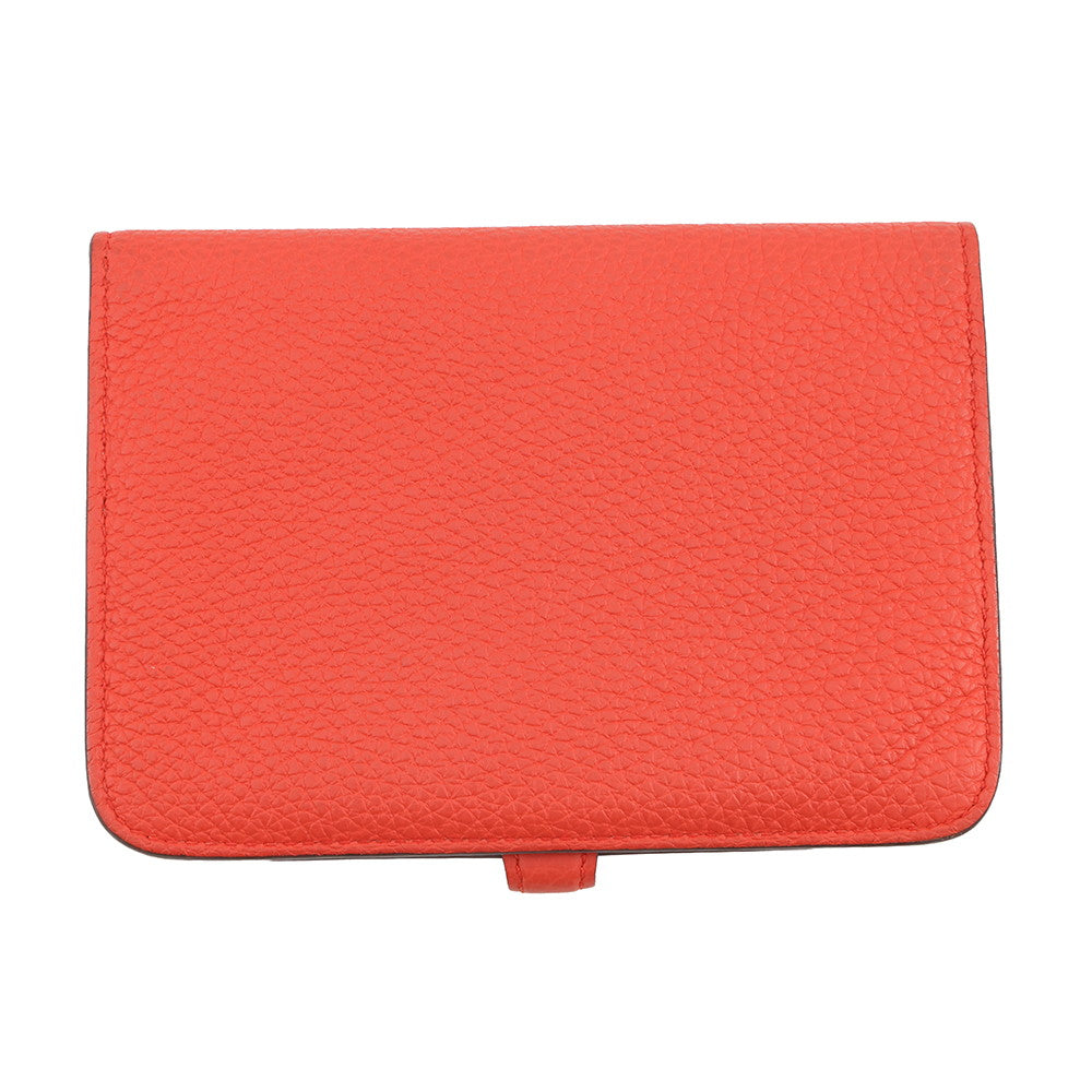 HERMES Dogon compact Capucines Togo Leather