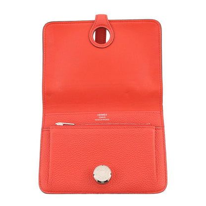 HERMES Dogon compact Capucines Togo Leather