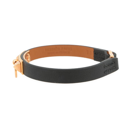 HERMES Bracelet Mini Rival Size T3 Black Swift Leather