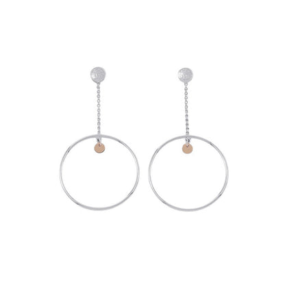 HERMES Exlibris Hoop Earrings SV925 K18PG