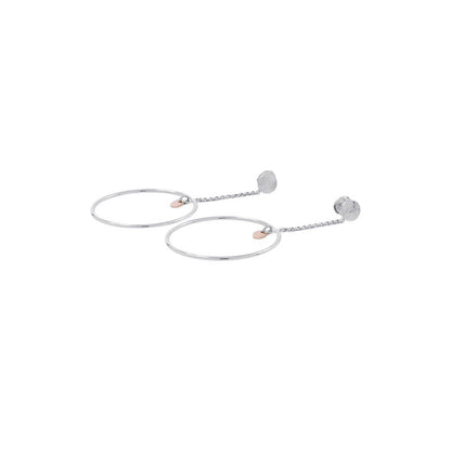 HERMES Exlibris Hoop Earrings SV925 K18PG