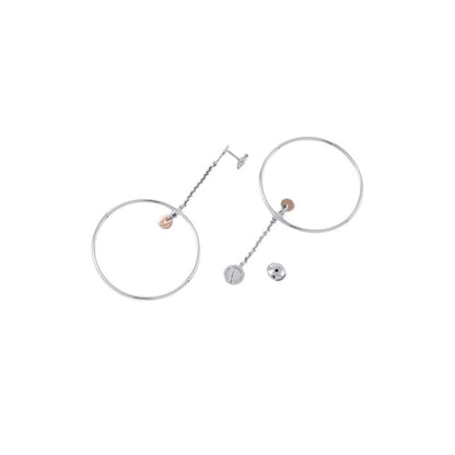 HERMES Exlibris Hoop Earrings SV925 K18PG