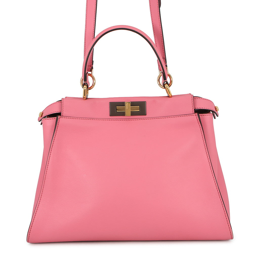 FENDI Peekaboo Pink8BN290 Leather Size regular