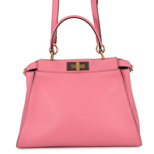 FENDI Peekaboo Pink8BN290 Leather Size regular