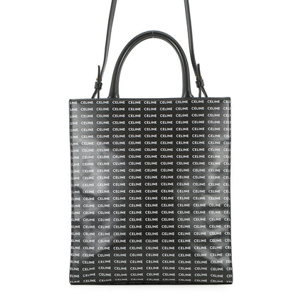 CELINE Vertical Cover 2WAYBag Black/White191542DT2.38AW PVC Leather Size Small