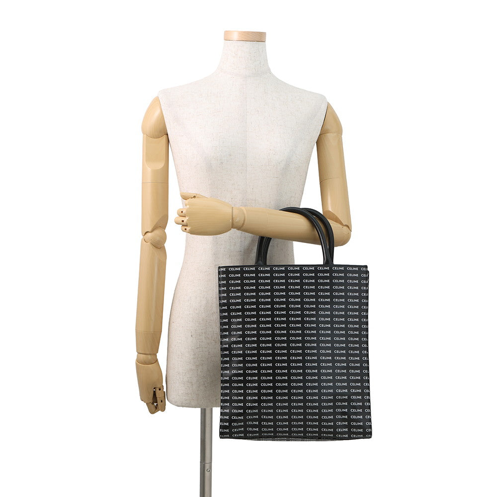 CELINE Vertical Cover 2WAYBag Black/White191542DT2.38AW PVC Leather Size Small