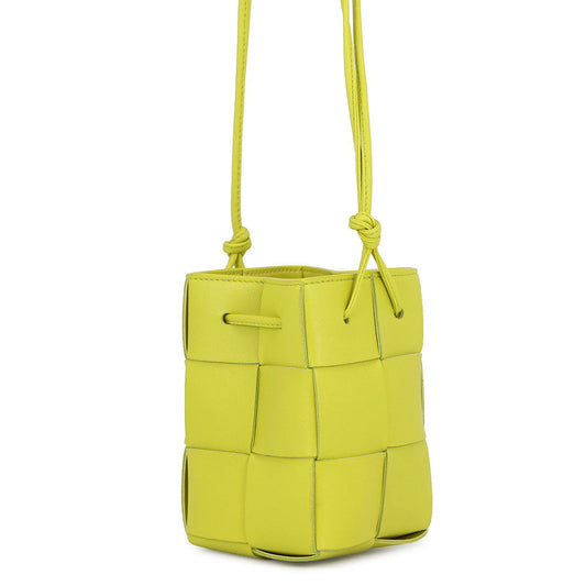 Bottega Veneta Cassette Bucket Bag Pistachio Green680217 Leather Size Mini