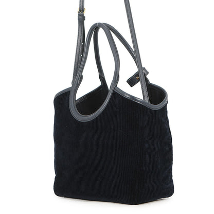 MIUMIU Ivy Corduroy Handbag Navy5BA284_2F81_F0124_V_OON Corduroy Leather Size Small