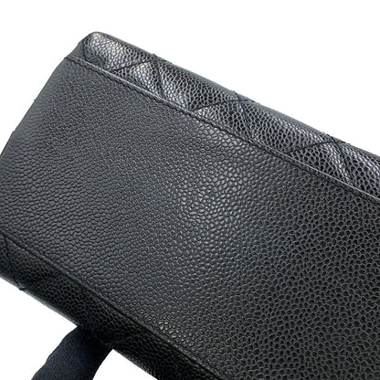 CHANEL Matelasse Handbag BlackA12397 Caviar Leather Size 30