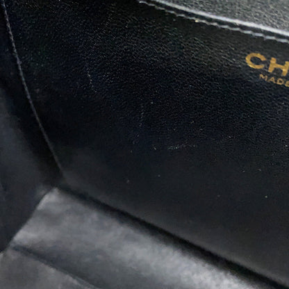 CHANEL Matelasse Handbag BlackA12397 Caviar Leather Size 30