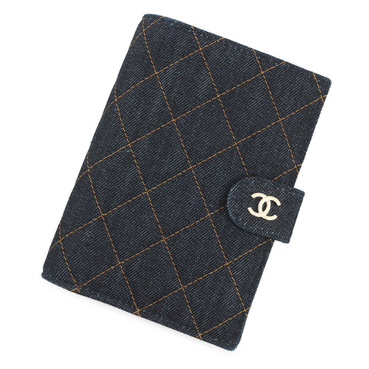 CHANEL Matelasse Wallet with Passport Case NavyAP4665 Denim/Lambskin