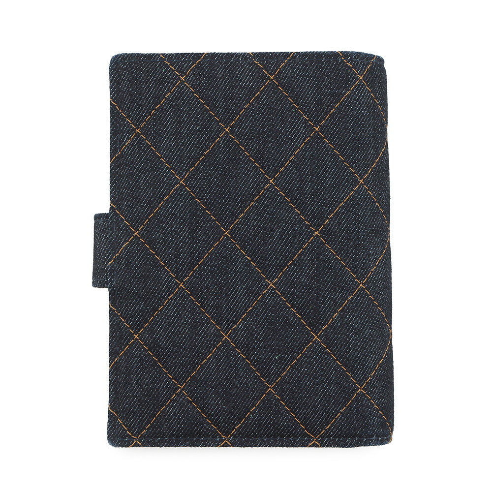 CHANEL Matelasse Wallet with Passport Case NavyAP4665 Denim/Lambskin