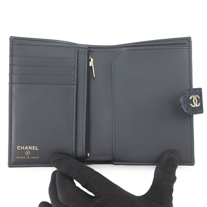 CHANEL Matelasse Wallet with Passport Case NavyAP4665 Denim/Lambskin