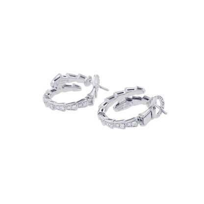 BVLGARI Serpenti Viper Earrings 18K White Gold