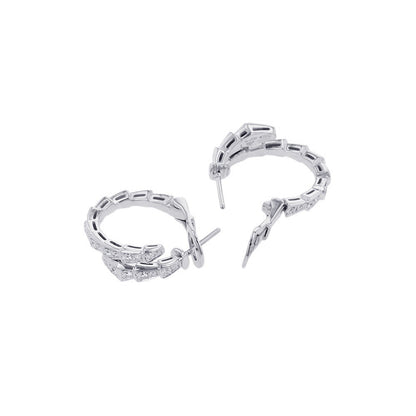 BVLGARI Serpenti Viper Earrings 18K White Gold