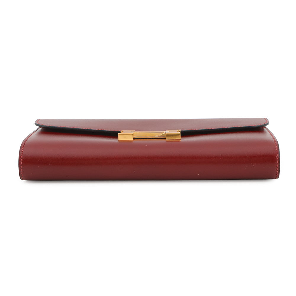 HERMES Constance to Go Rouge H Box Calf Leather