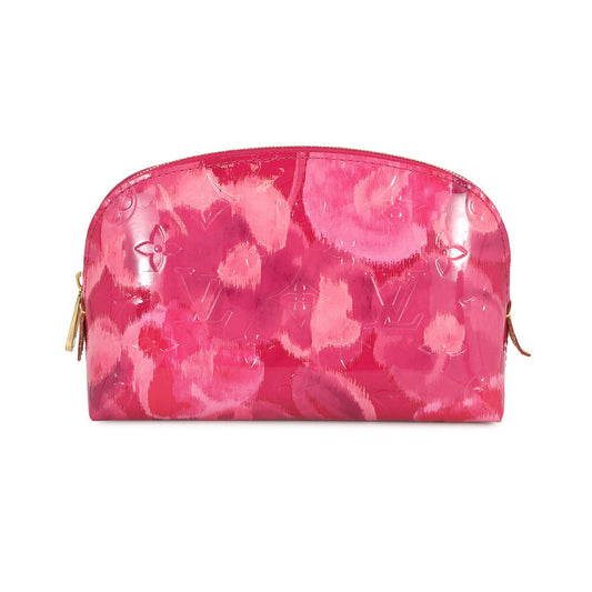 LOUIS VUITTON Pochette Cosmetic Indian roseM90045 Monogram Vernis Leather Ikat Flower
