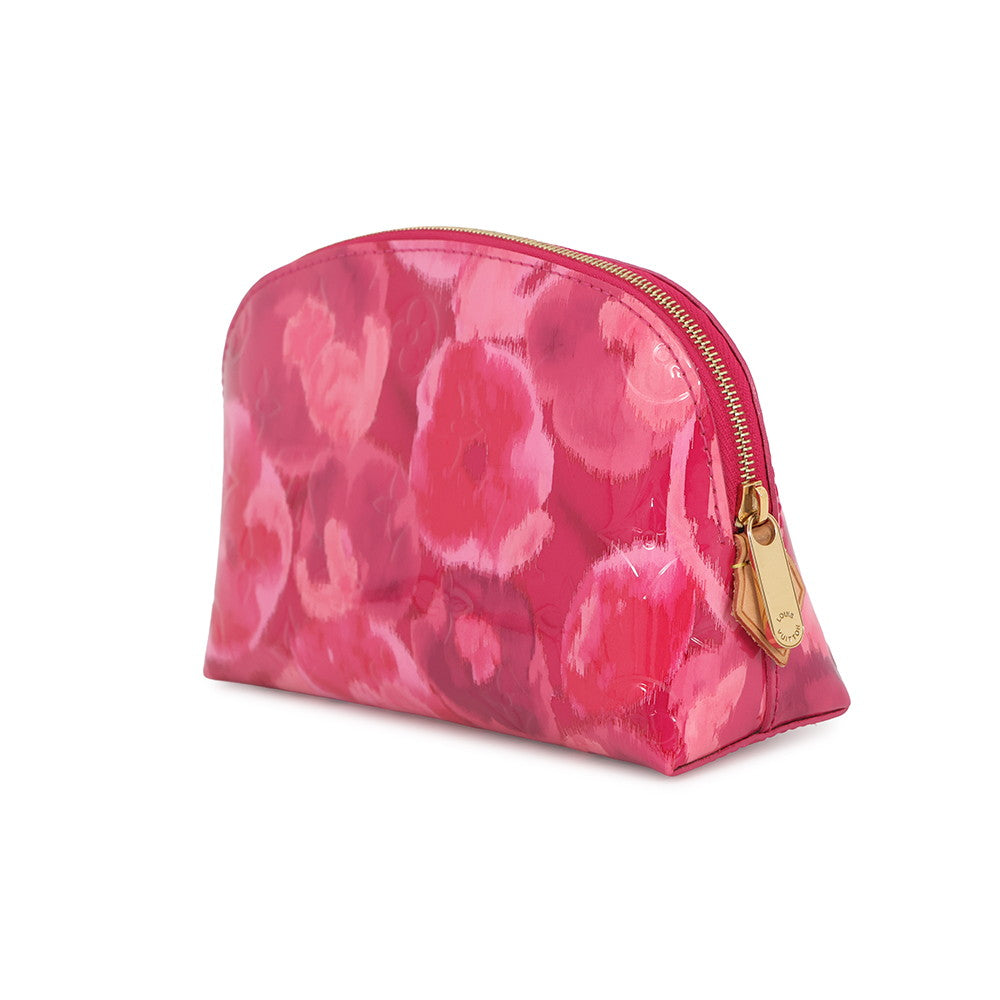 LOUIS VUITTON Pochette Cosmetic Indian roseM90045 Monogram Vernis Leather Ikat Flower