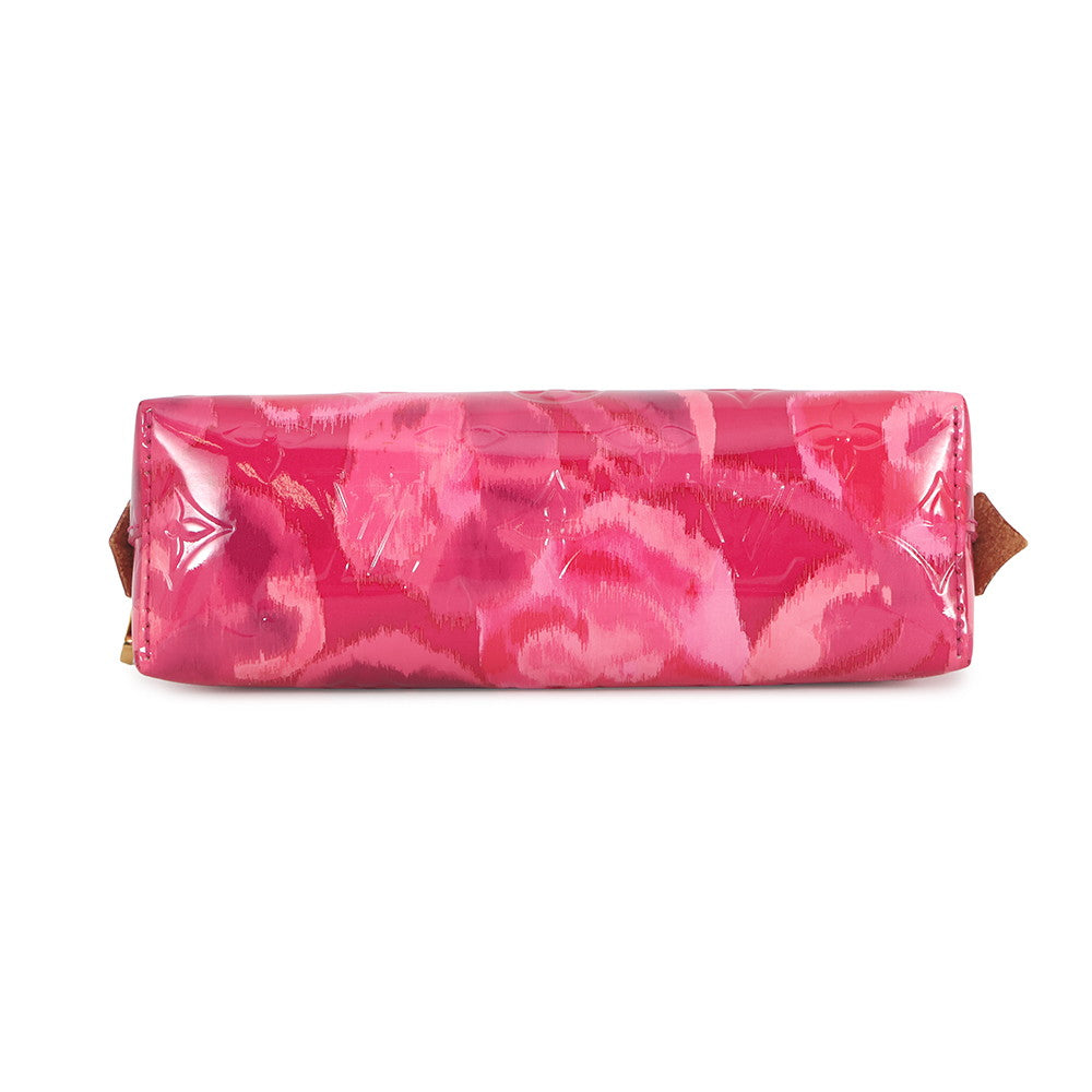 LOUIS VUITTON Pochette Cosmetic Indian roseM90045 Monogram Vernis Leather Ikat Flower