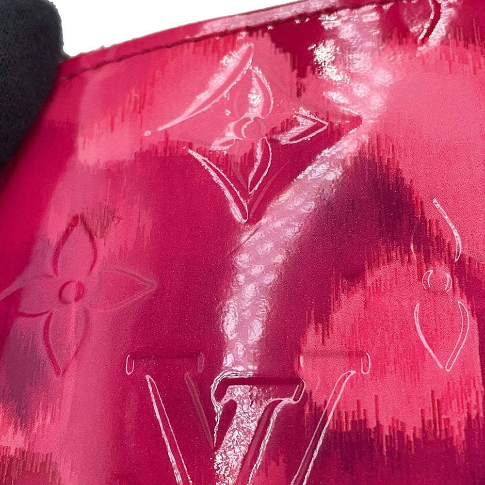 LOUIS VUITTON Pochette Cosmetic Indian roseM90045 Monogram Vernis Leather Ikat Flower