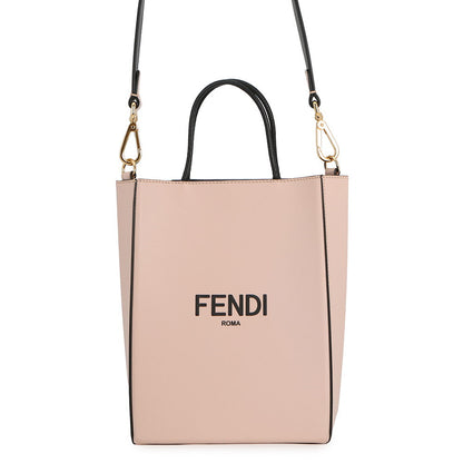 FENDI Shopping bag (2-way bag) Pink/Black8BH382 ADP6 Leather Size Small