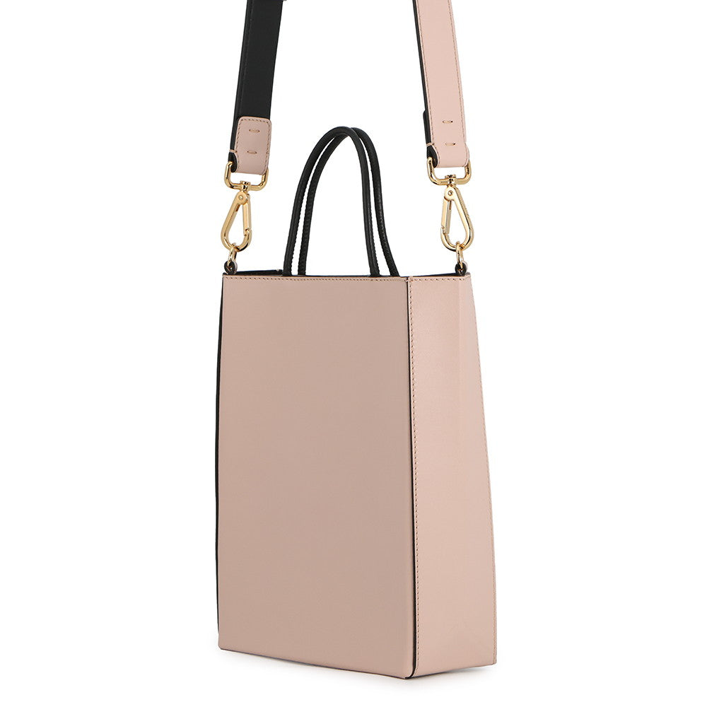 FENDI Shopping bag (2-way bag) Pink/Black8BH382 ADP6 Leather Size Small