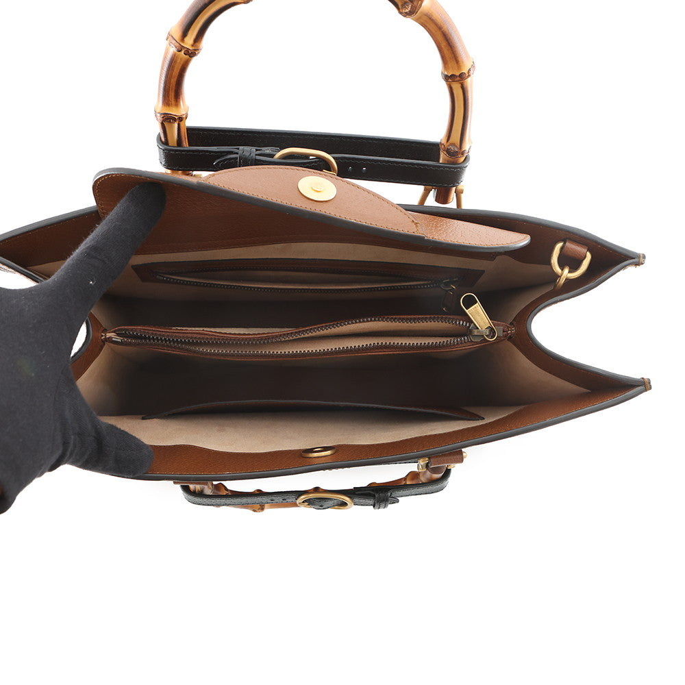GUCCI Diana Bamboo Tote Bag Brown703218 Leather